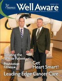 Well Aware magazine cover with the caption Get Heart Smart! Leading Edge Cancer Care